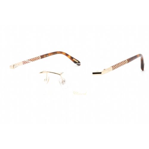 Men's Eyeglasses - Shiny Rose Gold/Havana Rectangular Frame / VCHF47 300Y - Chopard - Modalova