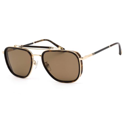 Men's Sunglasses - Shiny Dark Havana/Gold Aviator Shaped Frame SCHF25 722P - Chopard - Modalova