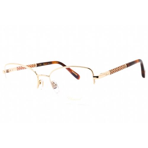 Women's Eyeglasses - Shiny Rose Gold Metal Rectangular Frame / VCHF46 300Y - Chopard - Modalova