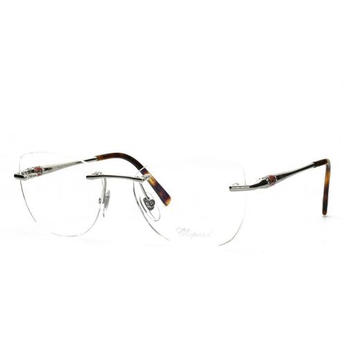 Women's Eyeglasses - Silver/Havana Frame Demo Lens / VCHB71S-0S87-53-16-140 - Chopard - Modalova