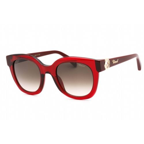Women's Sunglasses - Transparent Dark Bordeaux Plastic Oval / SCH335S 0954 - Chopard - Modalova