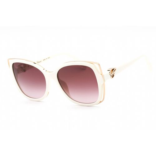 Women's Sunglasses - Shiny Ivory Plastic Cat Eye Shape Frame / SCH316 0702 - Chopard - Modalova