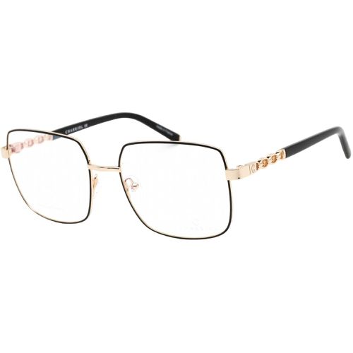 Women's Eyeglasses - Full Rim Shiny Gold/Black Metal Frame / PC71041 C02 - Charriol - Modalova