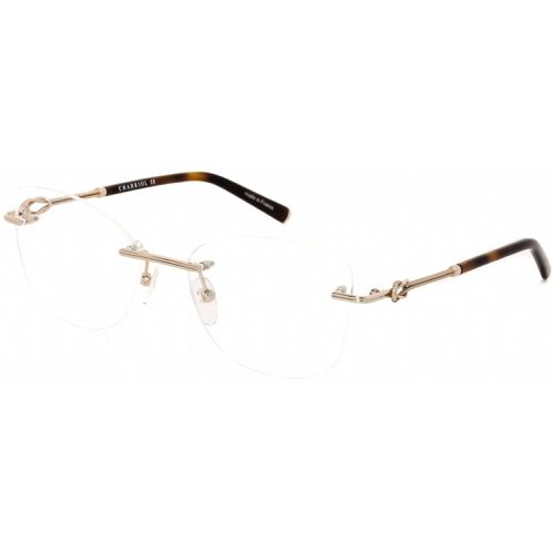 Women's Eyeglasses - Shiny Satin Gold Metal Cat Eye Shape Frame / PC71027 C01 - Charriol - Modalova