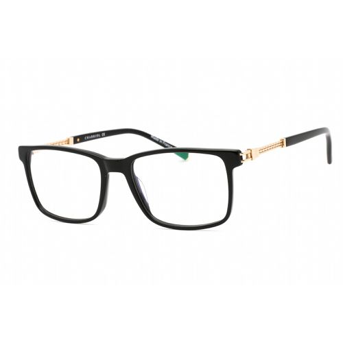 Men's Eyeglasses - Full Rim Black Rectangular Plastic Frame / PC75092 C01 - Charriol - Modalova