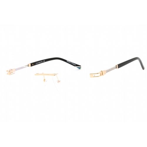 Men's Eyeglasses - Shiny Gold/Silver Rectangular Metal Frame / PC75094 C03 - Charriol - Modalova
