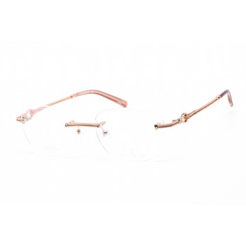 Men's Eyeglasses - Shiny Pink Gold/Silver Metal Rectangular / PC71046 C03 - Charriol - Modalova
