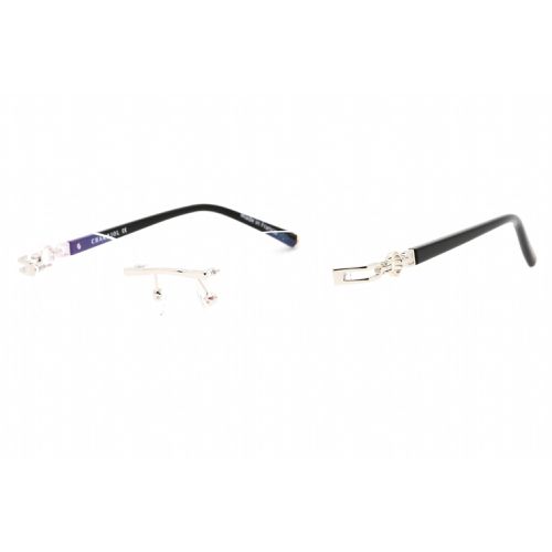 Men's Eyeglasses - Shiny Silver/Gold Rectangular Metal Frame / PC71051 C02 - Charriol - Modalova