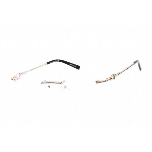 Men's Eyeglasses - Shiny Silver/Pink Gold Metal Rectangular / PC71046 C02 - Charriol - Modalova