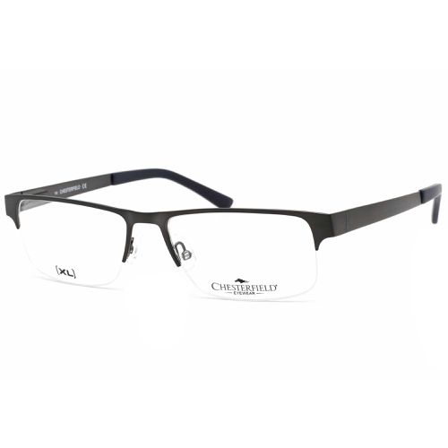 Men's Eyeglasses - Matte Slate Rectangular Half Rim Metal / 52/XL 0Y17 00 - Chesterfield - Modalova