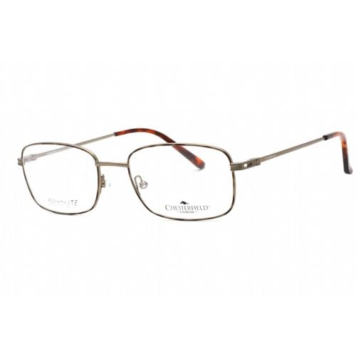 Men's Eyeglasses - Pewter Havana Metal Rectangular Frame / 812 05DN 00 - Chesterfield - Modalova