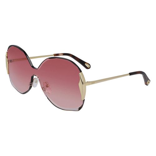 Women's Sunglasses - Gold Frame Gradient Pink Lens / 162S-850-59-20-145 - Chloe - Modalova