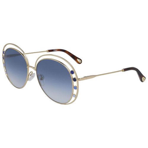 Women's Sunglasses - Gradient Blue Flash Lens / 169S-816-57-16-140 - Chloe - Modalova