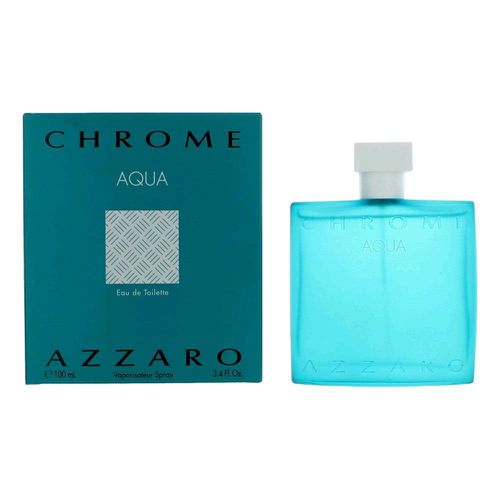 Chrome Aqua by , 3.4 oz Eau De Toilette Spray for Men - Azzaro - Modalova