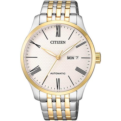 Men's Automatic Watch - Mechanical White Dial Two Tone Bracelet / NH8354-58A - Citizen - Modalova