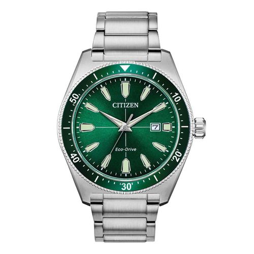 Men's Bracelet Watch - Brycen Green Dial Stainless Steel / AW1598-70X - Citizen - Modalova