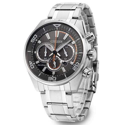 Men's Chronograph Watch - Eco-Drive Grey Dial Steel Bracelet / CA4330-81H - Citizen - Modalova
