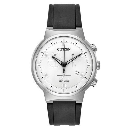 Men's Chronograph Watch - Paradex Eco-Drive White Dial / AT2400-05A - Citizen - Modalova