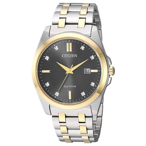 Men's Diamond Watch - Corso Two Tone Steel Bracelet / BM7107-50E - Citizen - Modalova