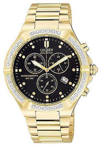 Men's Gold Riva Diamond Chronograph Watch AT0512-53E - Citizen - Modalova