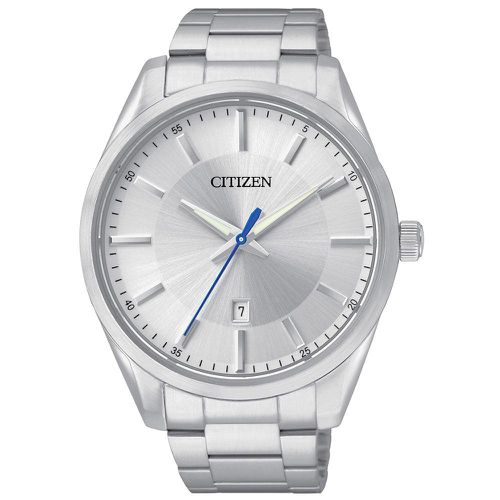 Men's Stainless Steel Watch - Dress Quartz Silver Dial / BI1030-53A - Citizen - Modalova