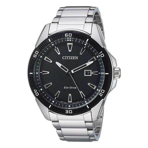 Men's Steel Bracelet Watch - Action Required Black Dial Date / AW1588-57E - Citizen - Modalova