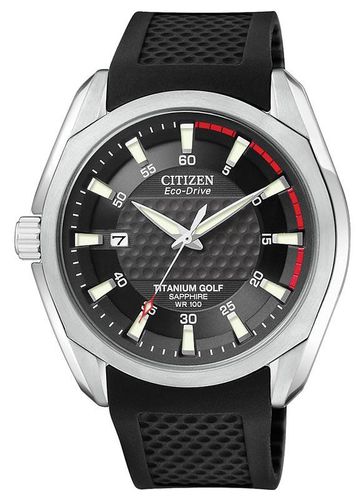 BM7120-01E Men's Eco Drive Titanium Golf Black Dial Watch - Citizen - Modalova