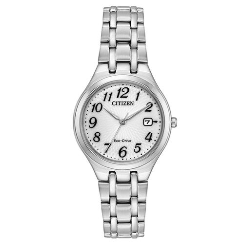 EW2480-59A Women's Corso Eco-Drive White Dial Stainless Steel Bracelet Watch - Citizen - Modalova