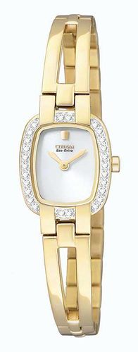 EW9932-51A Women's Silhouette Crystal Gold Plated Bangle Watch - Citizen - Modalova
