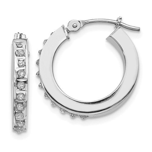 K White Gold Diamond Fascination Round Hinged Hoop Earrings - Jewelry - Modalova
