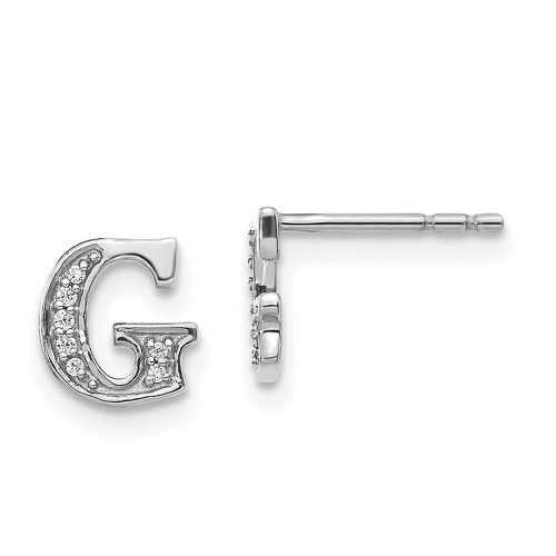 K White Gold Diamond Initial G Earrings - Jewelry - Modalova