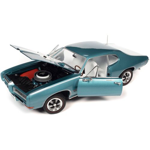 Scale Model Car - 1968 Pontiac Royal Bobcat GTO Meridian Turquoise - Autoworld - Modalova