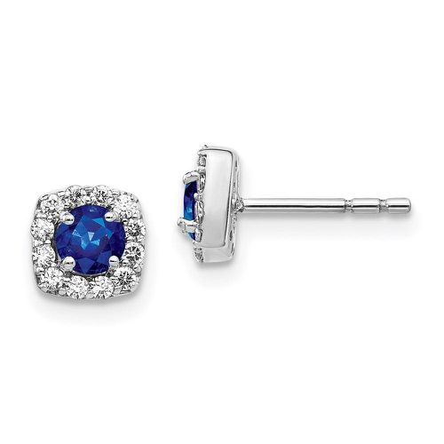 K White Gold Diamond & Sapphire Earrings - Jewelry - Modalova