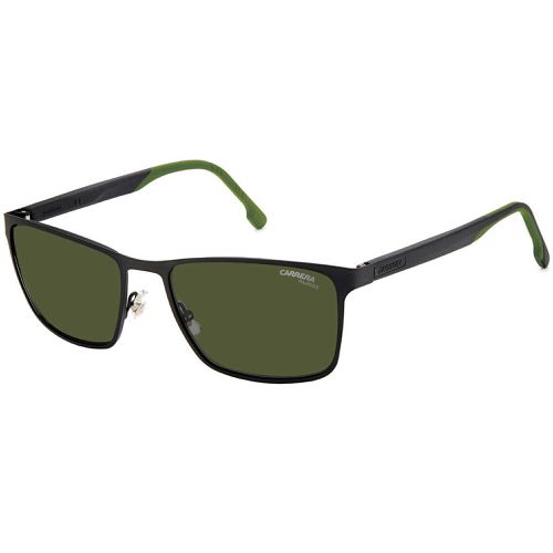 Men's Sunglasses - Black Green Rectangular Full-Rim Frame / 8048/S 07ZJ - Carrera - Modalova