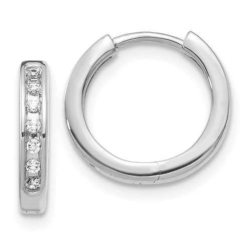 K White Gold Diamond Hinged Hoop Earrings - Jewelry - Modalova