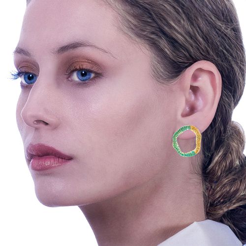 Handmade Turquoise Ring Earrings - Tina Kotsoni - Modalova