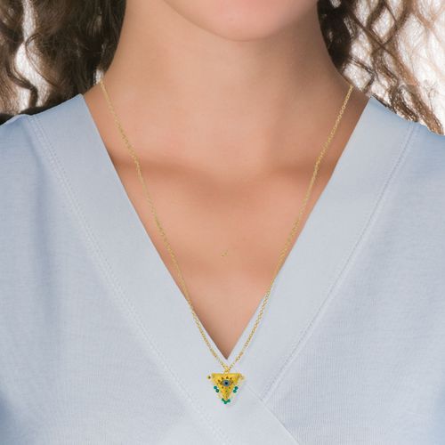 Necklace Evil Eye With Turquoise & Pearls - Amaya - Modalova