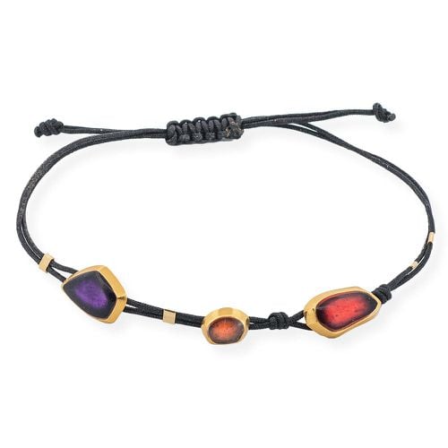 Bracelet With Red & Purple Enamel - Onirolithi - Modalova