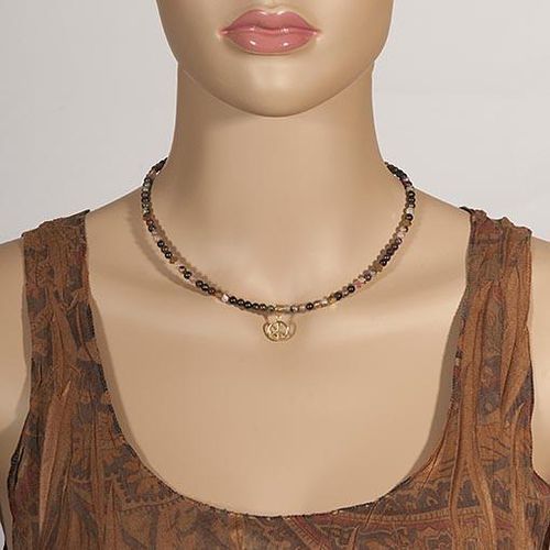 Handmade Gemstone Necklace Tourmaline - Anthos Crafts - Modalova