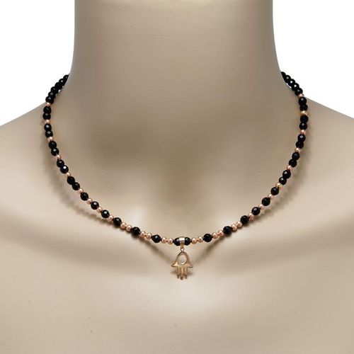 Handmade Gemstone Necklace Black Agate I Anthos Jewelry - Anthos Crafts - Modalova