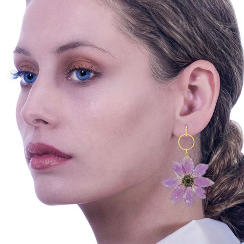 Flower Earrings Made From Anemone Petals - Crafts of Soul - Modalova