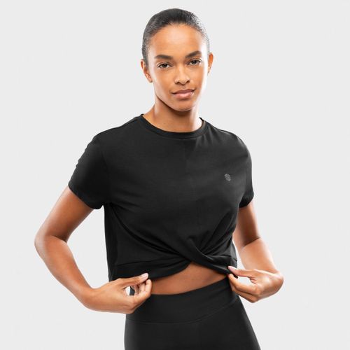 Camiseta de manga corta con nudo para mujer Space Black - Siroko - Modalova