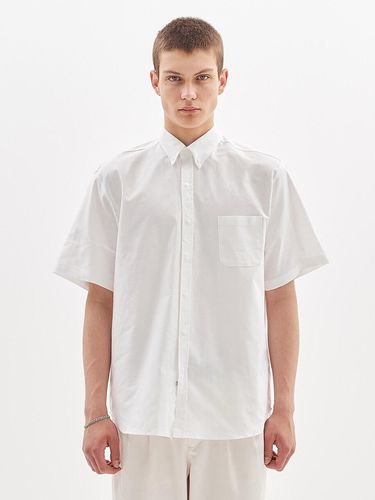 SNAP BUTTON OXFORD HALF SHIRT - GOZER - Modalova