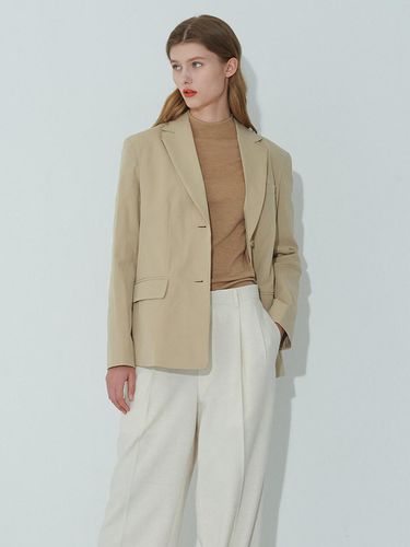 Beige Single Tailored Jacket - JOSEPH AHN - Modalova