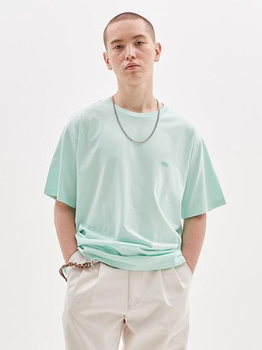 BOX LOGO EMBROIDERED T-SHIRT_ICE MINT - GOZER - Modalova