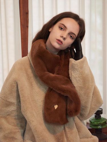 Vichy Faux Fur Muffler - MANES - Modalova