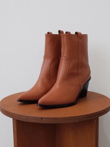 All Basic Western Boots Red Brown - february second - Modalova