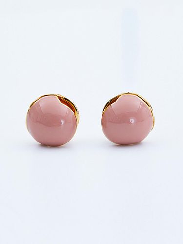 Enamel Ball Earrigns Pink - viollina - Modalova