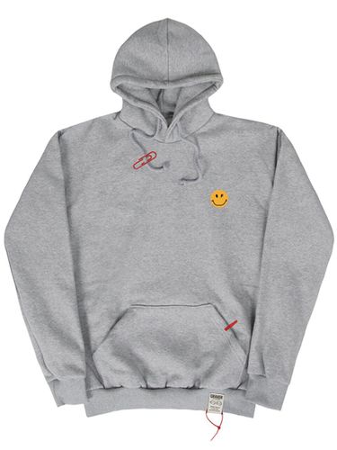 Dot Smile Printed Hoodie_Grey - GRAVER - Modalova