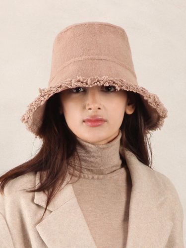 Knit Wire Bucket Hat Saera Beige - WHITE SANDS - Modalova